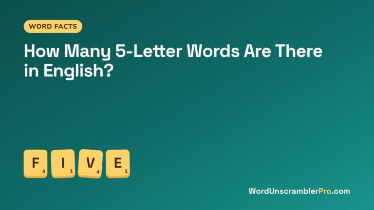 How Many 5-Letter Words Are There in English?
